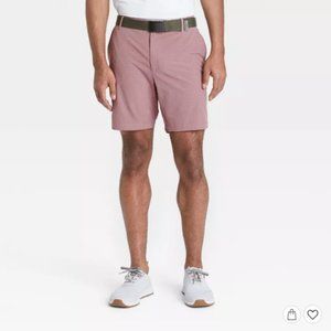 New NWT Men's Heather Golf Stretch Shorts 9" All in Motion Purple